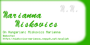 marianna miskovics business card